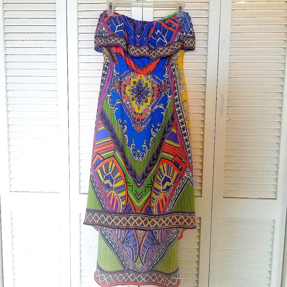 Yahada Multicolor Boho Sundress